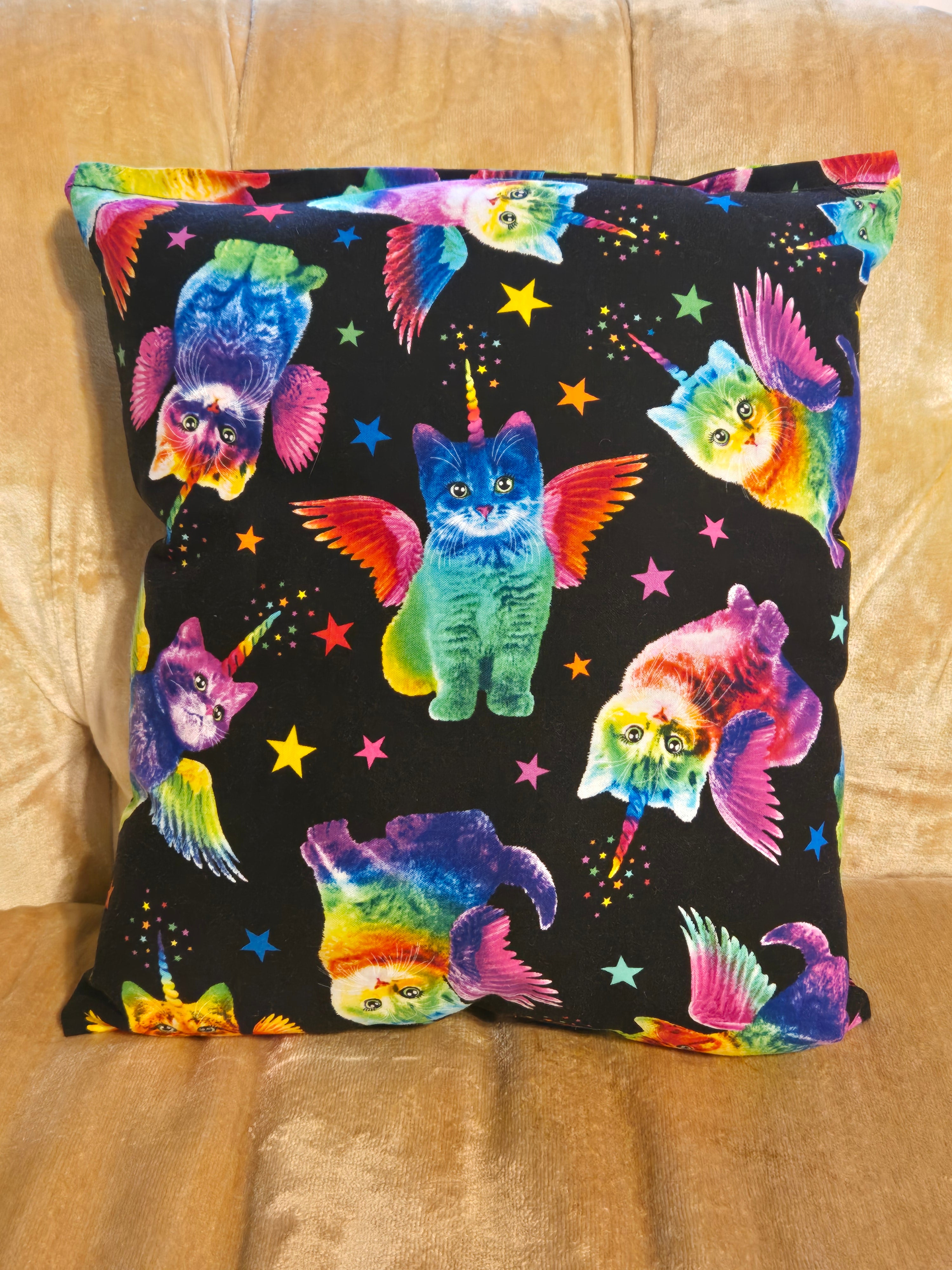 Rainbow Unicorn Cat Pillow