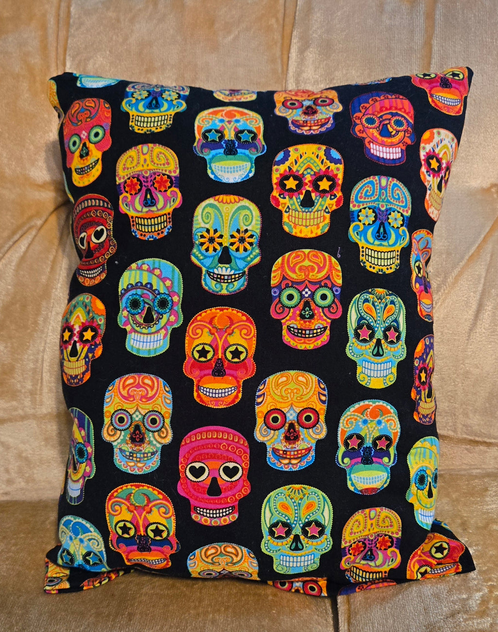 Rainbow Sugar Skulls Pillow