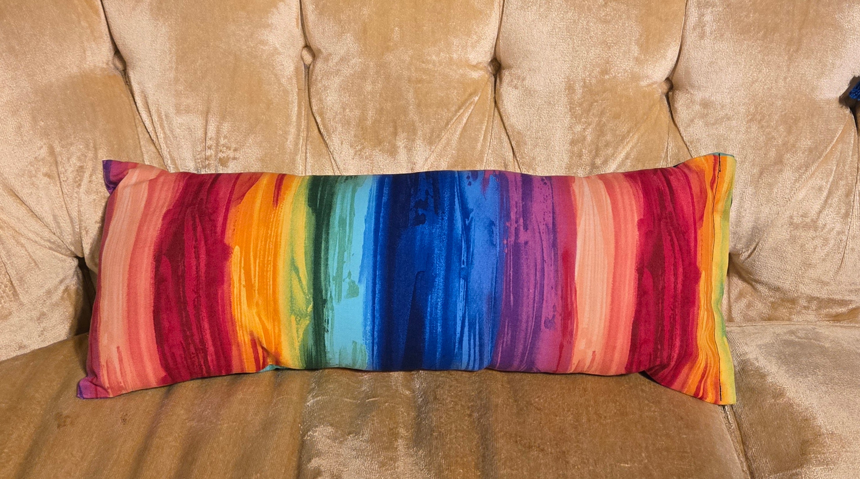 Rainbow Stripe Pillow