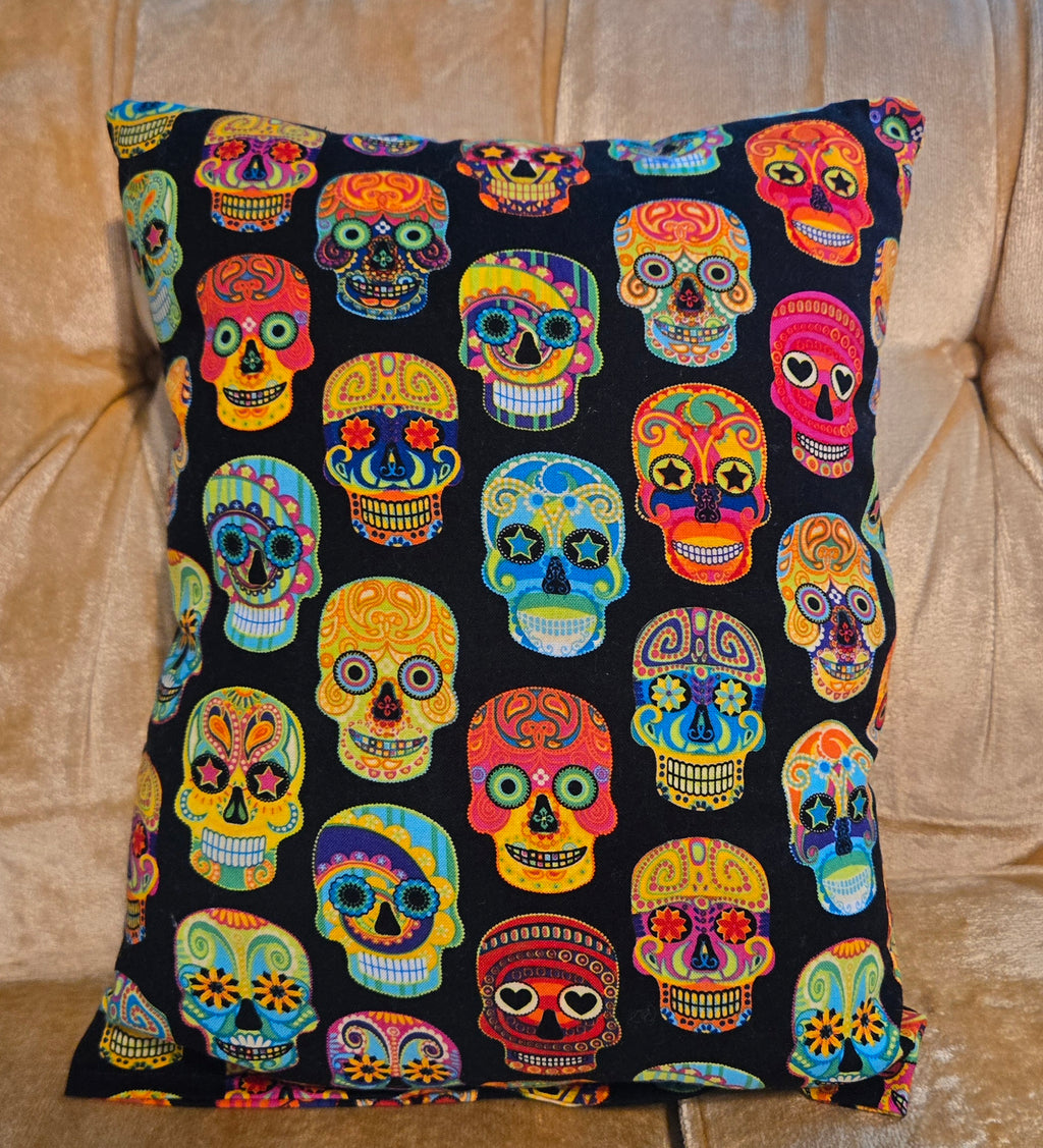 Rainbow Sugar Skulls Pillow
