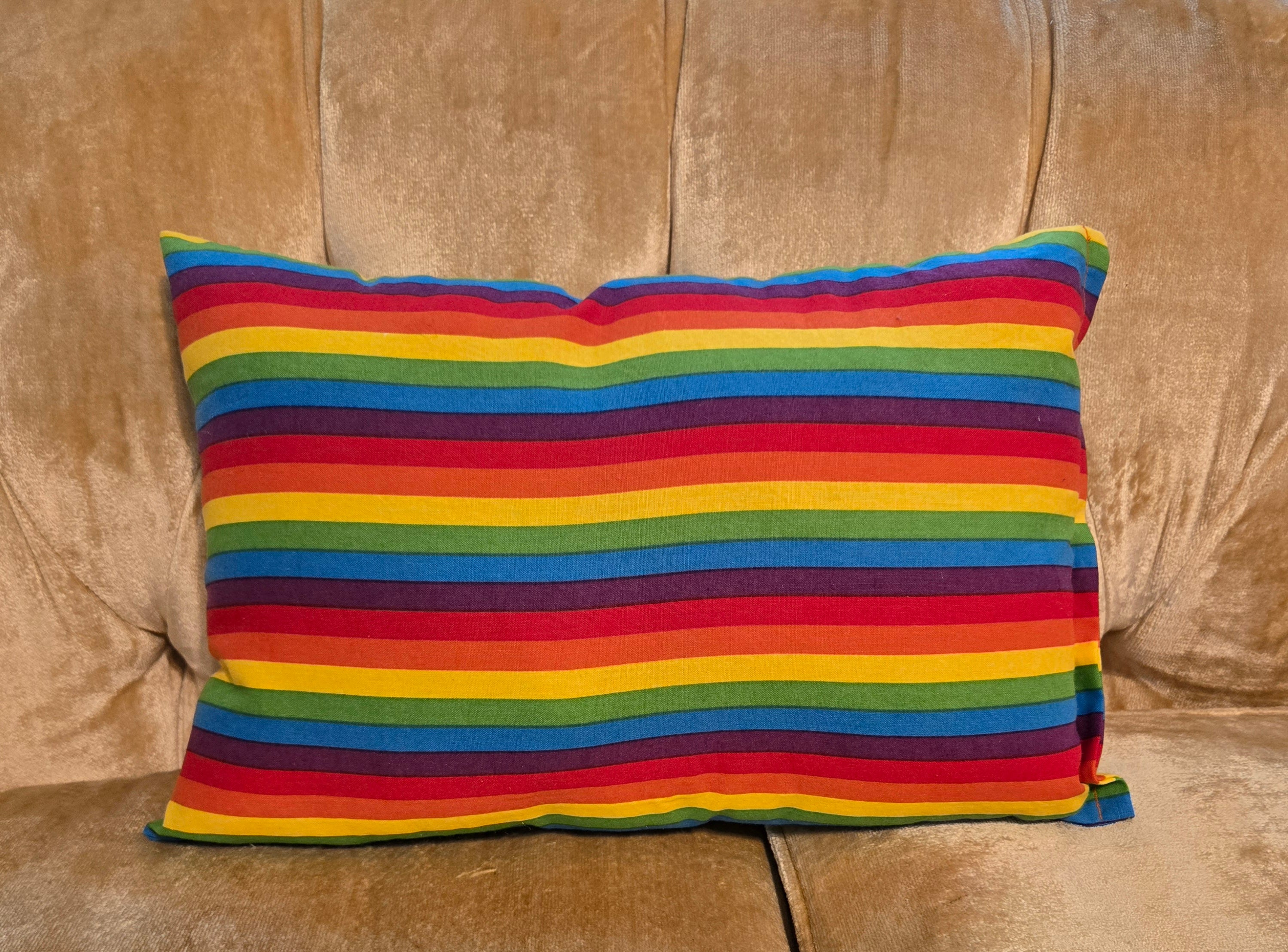 Bold Rainbow Pillow
