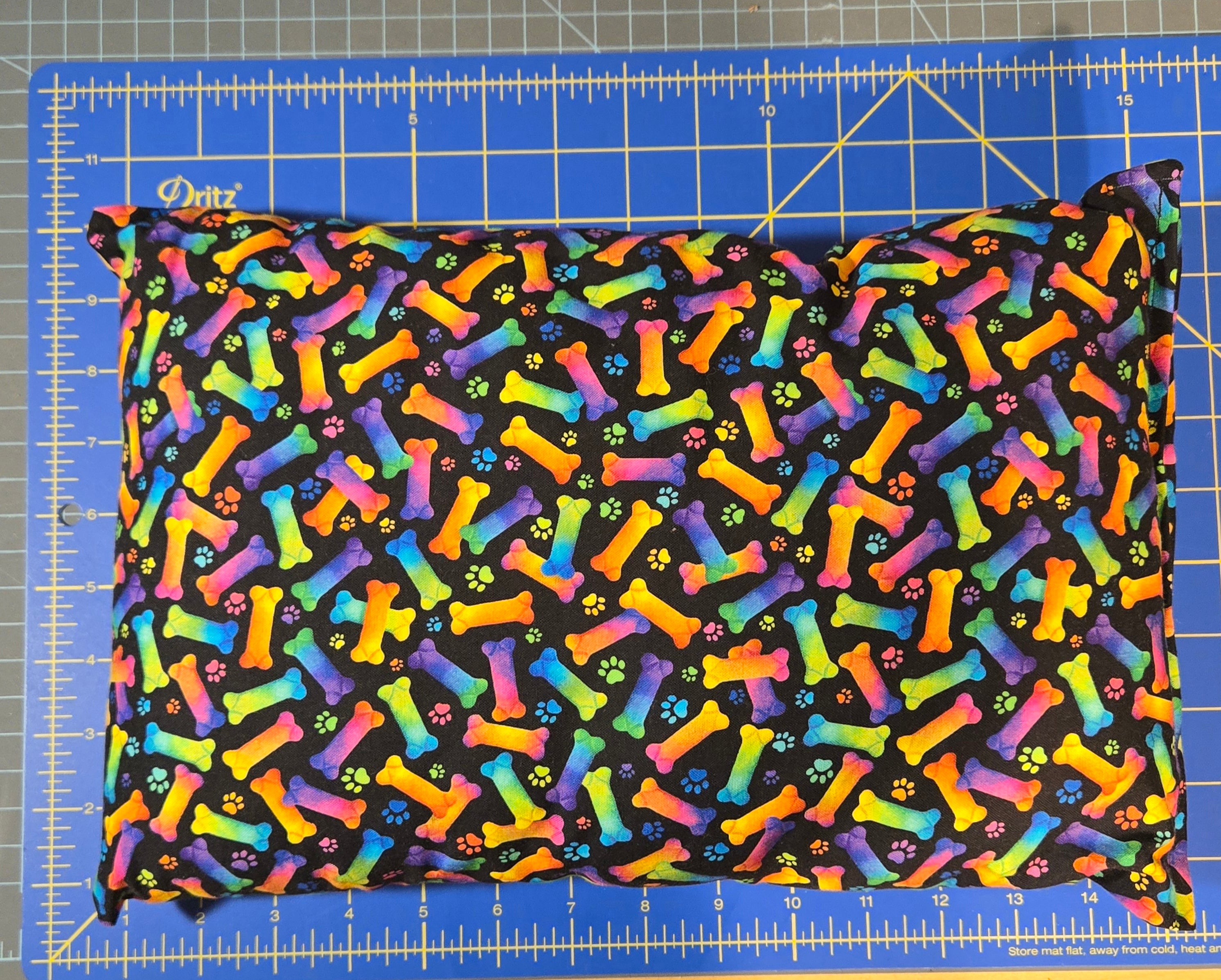 Rainbow Bone n Paw Pillow